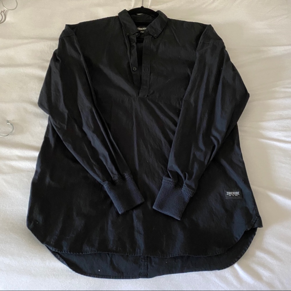 Zanerobe Black Button Down Dress Shirt
